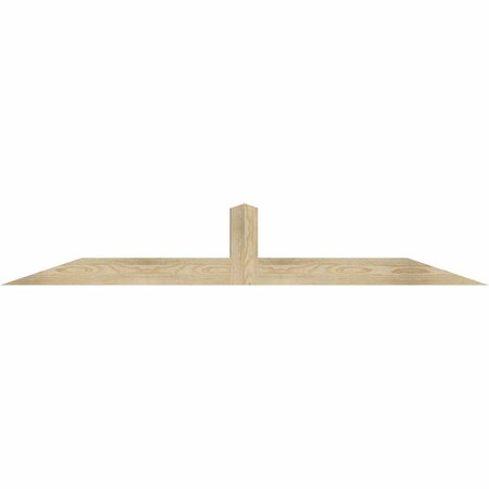Ekena Millwork Portland Rough Sawn Timber Gable Bracket, Douglas Fir, 72"W x 12"H x 4"D x 4"F, 4/12 Pitch GBW072X12X0404POR00RDF